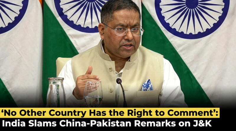 India Slams China