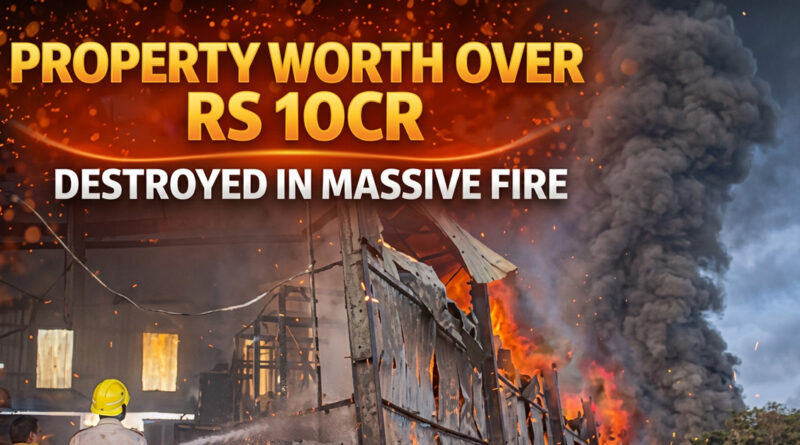 Massive fire breaks out in Bhandaripokhari, causing damage to property worth over ₹10 crore