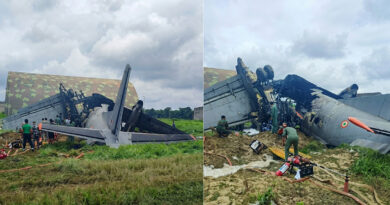 Antonov An-32 crashes during landing; the aircraft catches fire after the accident. ✈️🔥⚠️🚨