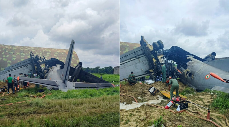 Antonov An-32 crashes during landing; the aircraft catches fire after the accident. ✈️🔥⚠️🚨