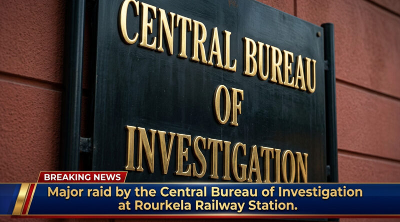 Major raid by the Central Bureau of Investigation at Rourkela Railway Station. 🚨🚉⚖️