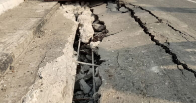 Allegations of poor-quality construction have surfaced after a ghat road caved in, raising concerns over workmanship and public safety.