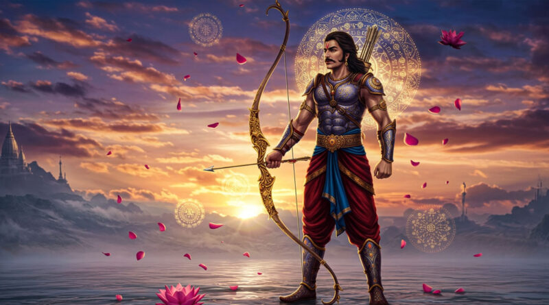 **ଅର୍ଜୁନଙ୍କ ଗାଣ୍ଡୀବ ଧନୁଷ** 🏹✨ The legendary **Gandiva Bow of Arjuna**, renowned in the Mahabharata for its immense power and divine origin. It was wielded by Arjuna and played a crucial role in the epic's great battles. 📖⚔️🕉️