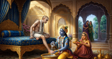 **The Reunion of Lord Krishna and Sudama** 🙏✨ The sacred meeting between Lord Krishna and Sudama symbolizes true friendship, humility, and devotion. Their reunion is remembered as a timeless example of selfless love and unwavering bond beyond wealth and status. 🌸💛