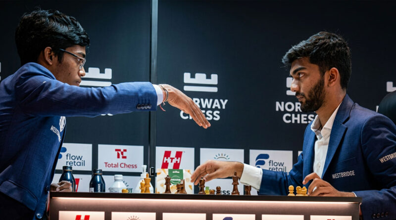 In the Norway Chess, R Praggnanandhaa defeated D Gukesh in the ninth round. ♟️🇮🇳