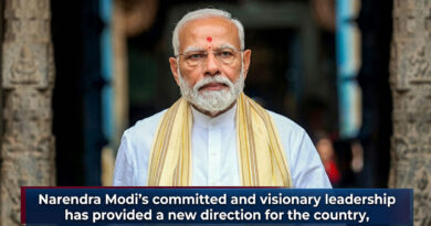 Narendra Modi’s committed and visionary leadership has provided a new direction for the country, says the Chief Minister