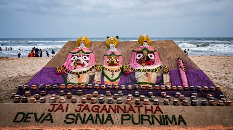 Today is Snana Purnima, when the deities are ceremonially bathed with 108 pots of sacred, fragrant water as part of the traditional rituals.