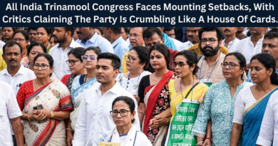 All India Trinamool Congress faces mounting setbacks, with critics claiming the party is crumbling like a house of cards. 🏛️📉⚖️
