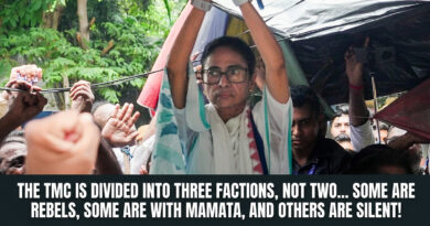 The TMC is divided into three factions, not two... some are rebels, some are with Mamata, and others are silent