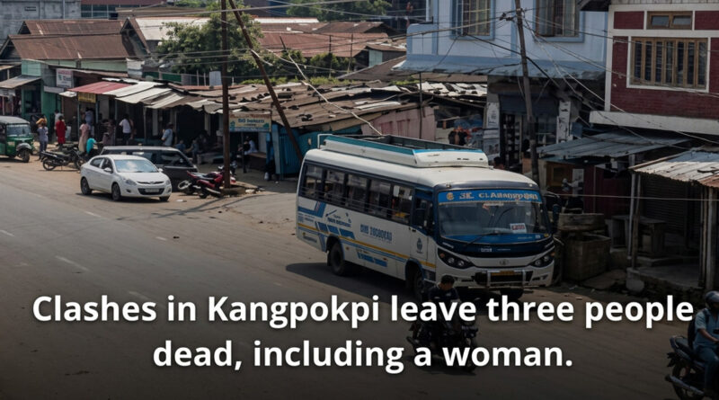 Clashes in Kangpokpi leave three people dead, including a woman. ⚠️🕊️