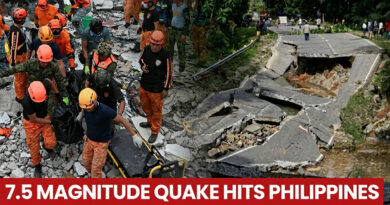 Powerful earthquake strikes Philippines; magnitude measured at 7.7 on the Richter scale.