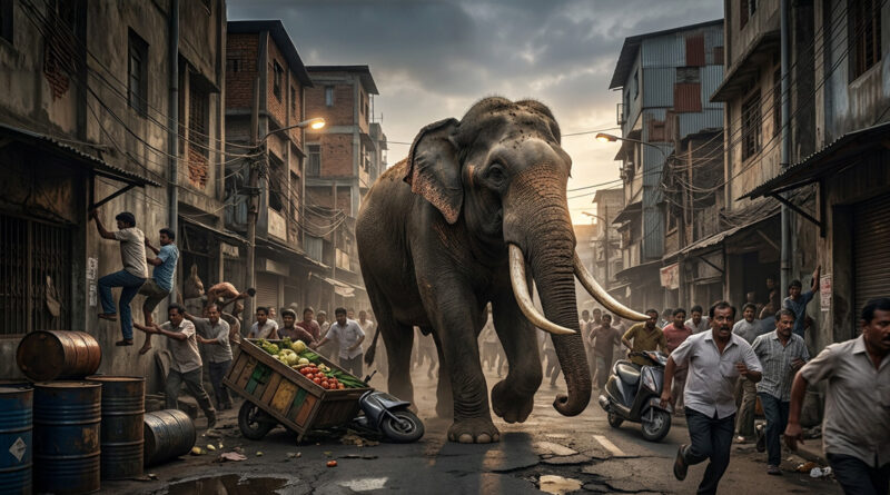 Elephant menace triggers panic in the Steel City; four people killed in tusker attacks within a week. 🐘⚠️🕯️🚨