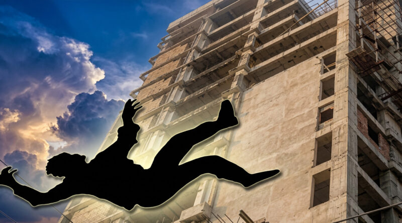 Worker dies after falling from a rooftop in a tragic accident. 🏗️⚠️🕯️🚨