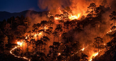 Miscreants allegedly set a forest area on fire in an attempt to destroy evidence, prompting a detailed investigation by authorities. 🔥🌲🚨🔍⚖️