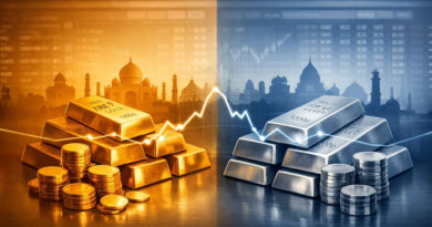 Gold and silver prices decline; gold drops by ₹4,000 per 10 grams. 🪙📉💰