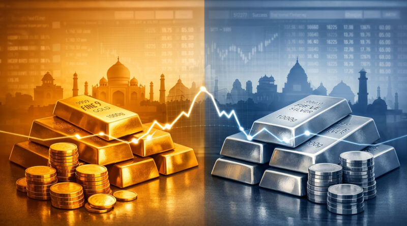 Gold and silver prices decline; gold drops by ₹4,000 per 10 grams. 🪙📉💰