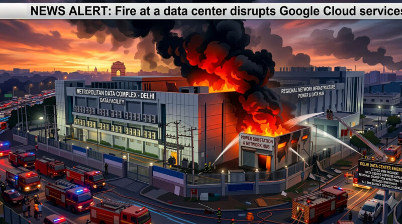 Fire at a data center disrupts Google Cloud services. 🔥☁️⚠️💻