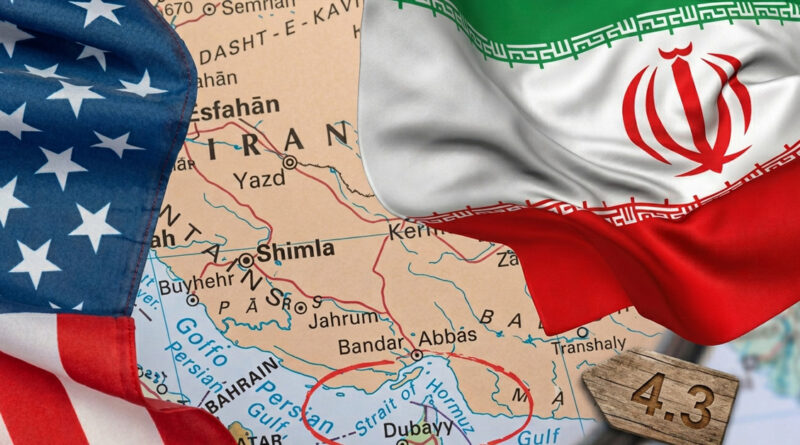 United States and Iran face off in the middle of the sea. ⚓🌊⚠️