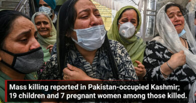 Mass killing reported in Pakistan-occupied Kashmir; 19 children and 7 pregnant women among those killed. ⚠️🕯️💔