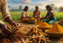 Turmeric is being cultivated through organic farming methods, but farmers express dissatisfaction over the lack of proper marketing and sales facilities. 🌱🟡🚜📉⚠️