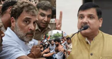 AAP Mocks Rahul Gandhi’s PM House Protest, Calls It ‘Jugalbandi with BJP’